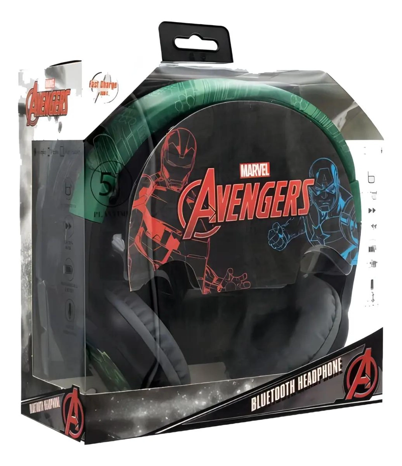 AUDIFONOS INALAMBRICOS BLUETOOTH DISEÑO HULK VERDE - 5