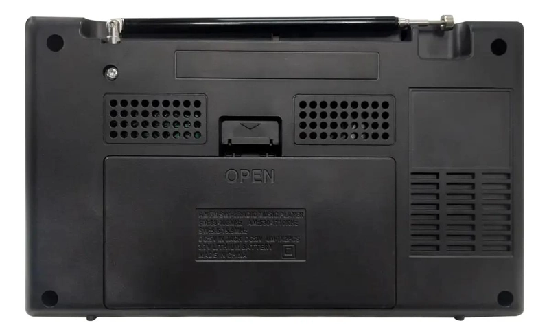 RADIO PORTATIL RECARGABLE CON SINTONIZADOR CF-18 NEGRO - 2