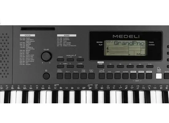 TECLADO ELECTRONICO 61 TECLAS SENSIBLES CON PANTALLA LCD - 4