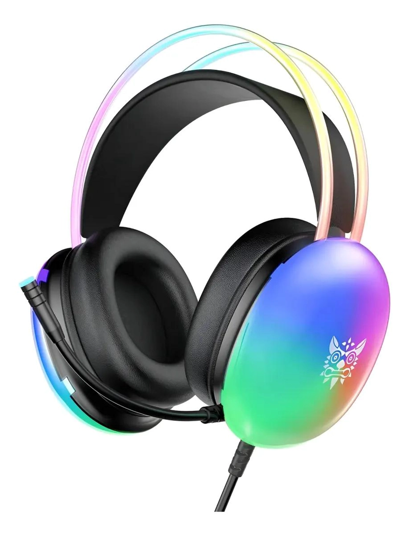 AUDIFONOS GAMER CON MICROFONO Y LUZ RGB PARA PC - 1