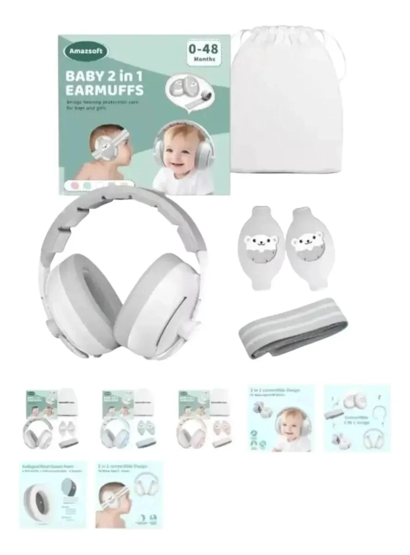 AUDIFONOS PROTECTORES ANTI-RUIDO PARA BEBE S 2 EN 1 - 2