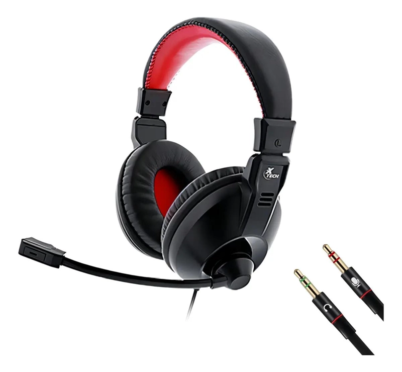 AURICULARES GAMER DIADEMA CON MICROFONO COLOR NEGRO - 1