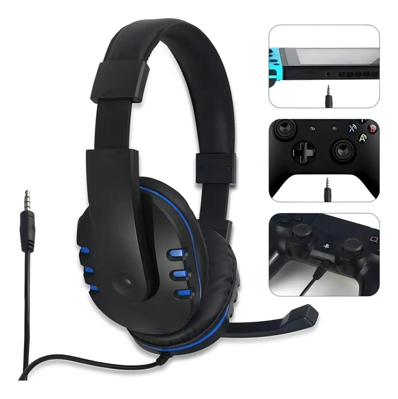 AURICULARES GAMER COMPATIBLES CON PS4 CON MICROFONO - 2