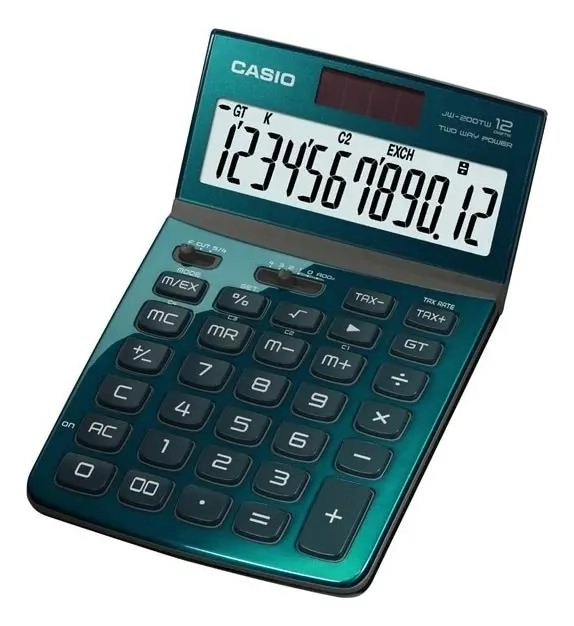 CALCULADORA SOLAR Y A PILA 12 DIGITOS COLOR VERDE - 1