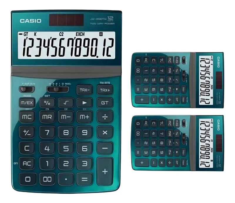 CALCULADORA SOLAR Y A PILA 12 DIGITOS COLOR VERDE - 3