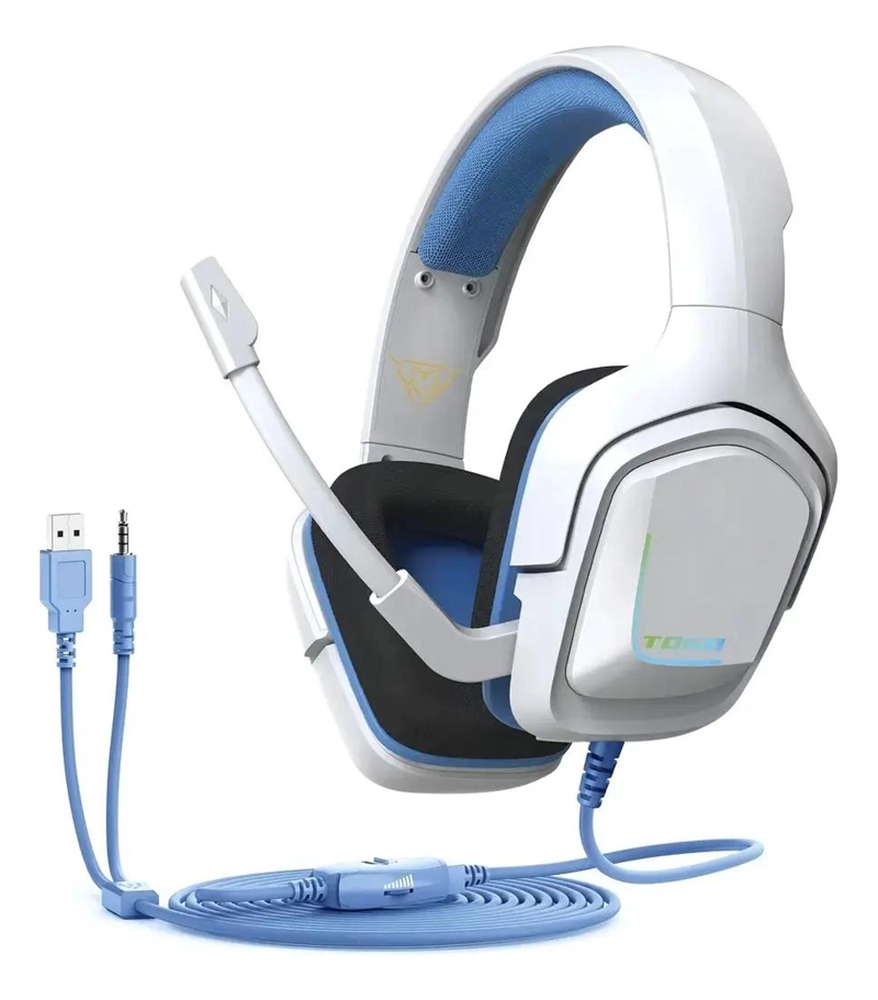 AUDIFONO GAMER CON MICROFONO COMPATIBLE P4 P5 SWITCH PC - 1