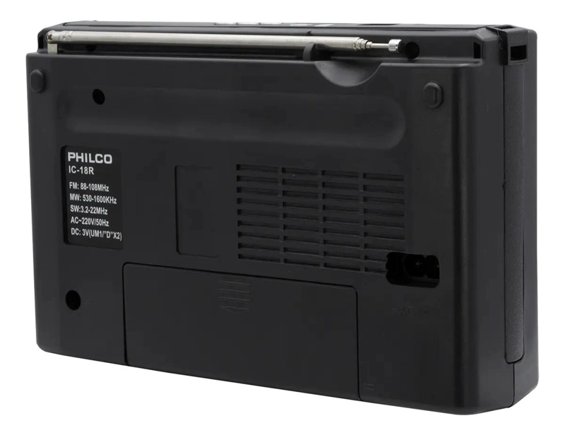 RADIO PORTATIL RECARGABLE AM/FM 3 BANDAS IC18R - 4
