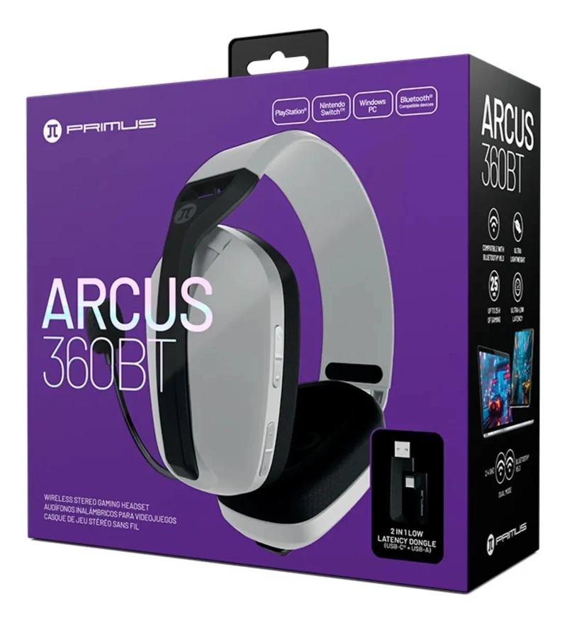 AUDIFONOS GAMING INALAMBRICOS BLANCO CON SONIDO 360° - 5