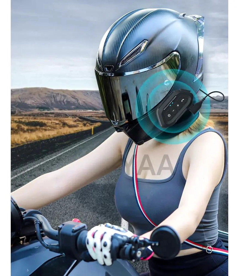 AURICULARES BLUETOOTH 5.3 PARA MOTO CON INTERCOMUNICADOR - 5