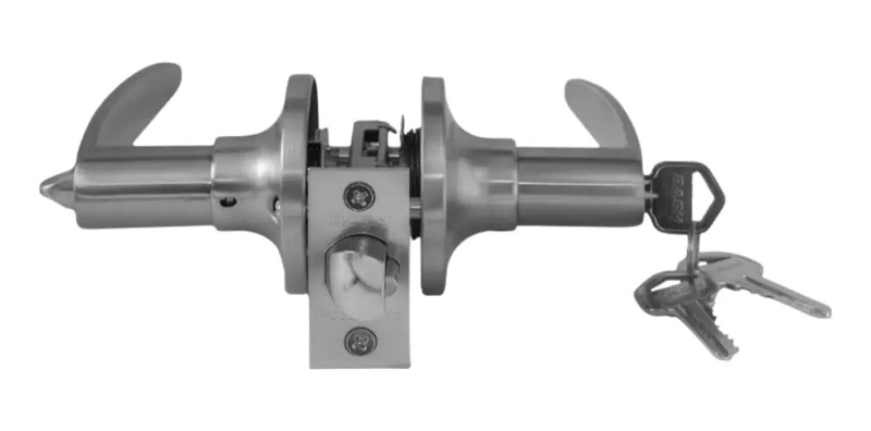 CERRADURA TUBULAR INOXIDABLE Y DORADA PARA BAÑO - 2