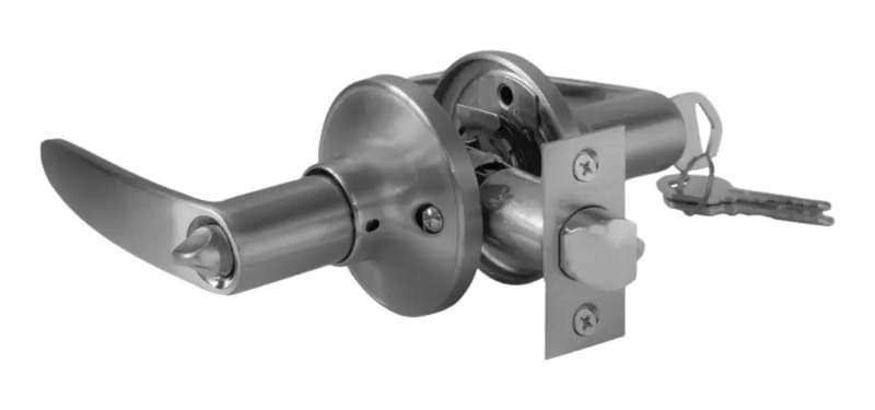 CERRADURA TUBULAR INOXIDABLE Y DORADA PARA BAÑO - 3