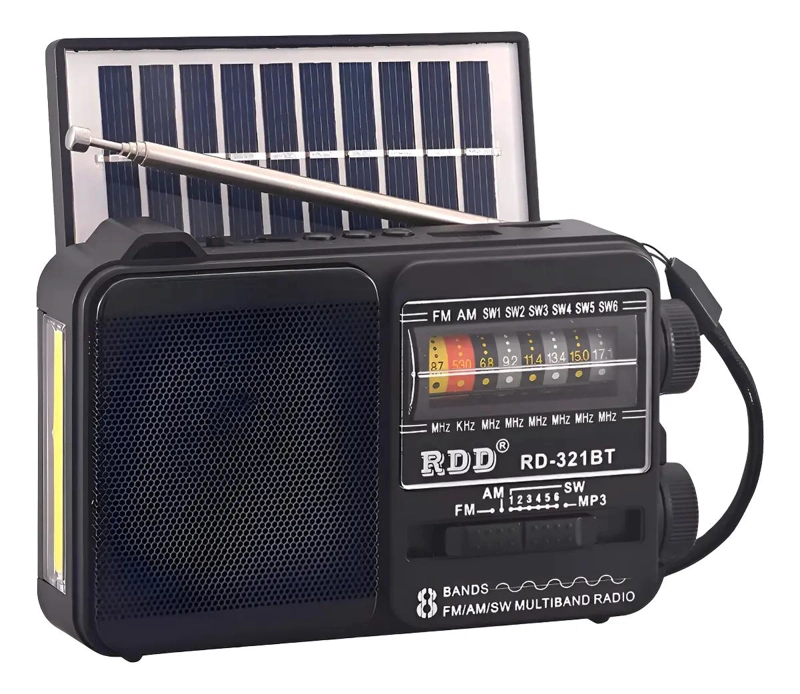 RADIO PORTATIL SOLAR AM/FM/SW 15W CON BLUETOOTH Y LINTERN - 1