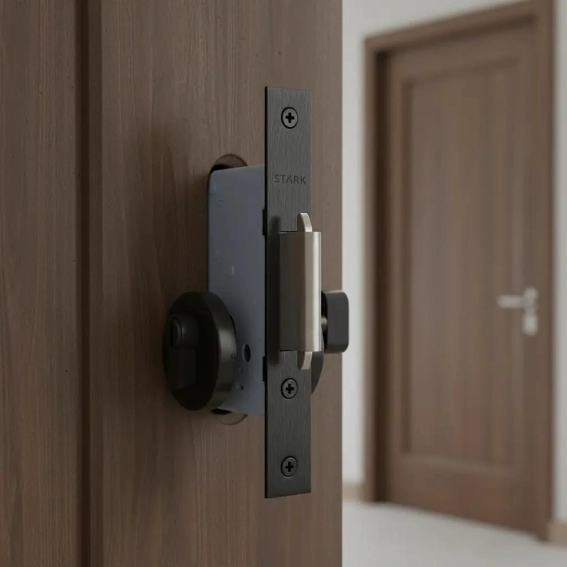 CERRADURA PARA PUERTA CORREDERA DE BAÑO CON SEGURO - 3