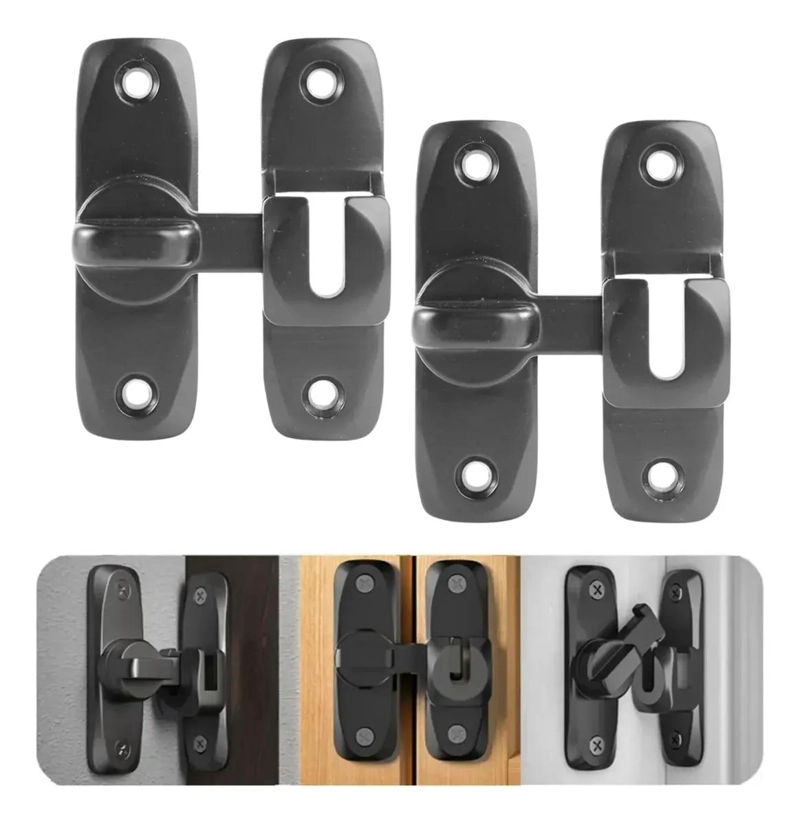 PACK 2 CERRADURAS PARA PUERTA CORREDERA 90 Y 180° - 1