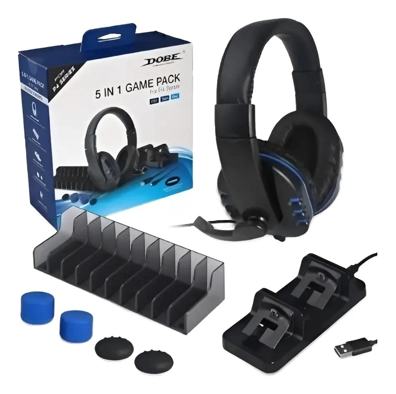 PACK GAMER 5 ACCESORIOS CON AUDIFONOS Y MICROFONO - 2