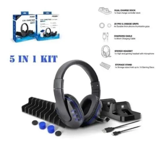 PACK GAMER 5 ACCESORIOS CON AUDIFONOS Y MICROFONO - 3