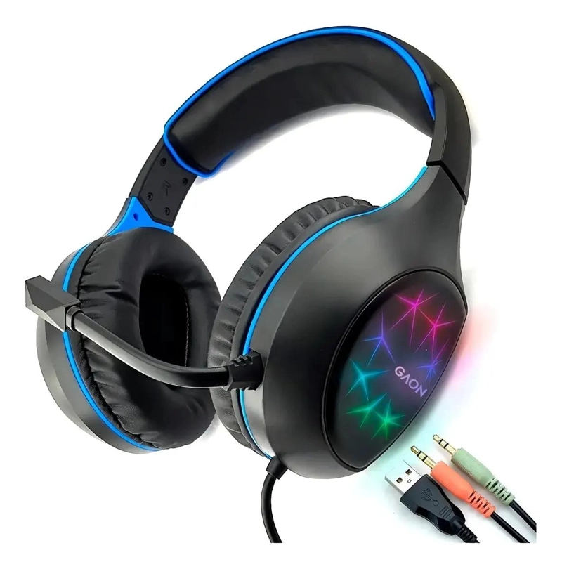 AUDIFONOS GAMER CON LUZ LED Y SONIDO ESTE REO - 5