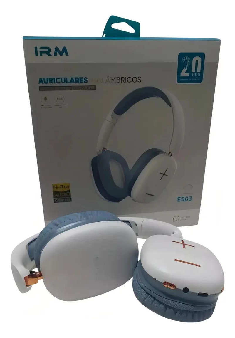 AURICULARES BLUETOOTH PLEGABLES CON MICROFONO BLANCO - 3