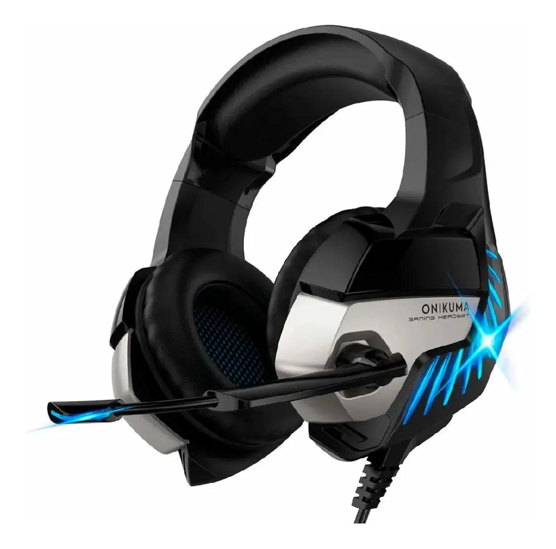 AUDIFONOS GAMER K5 PRO NEGRO Y AZUL - 2