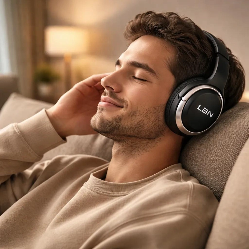 AUDIFONO INALAMBRICO BLUETOOTH NEGRO CON MICROFONO - 4