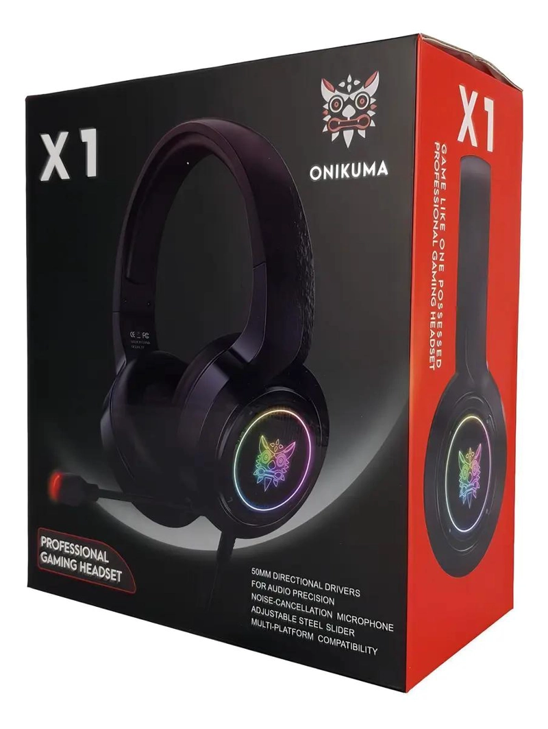 AUDIFONOS GAMER CON MICROFONO Y LUZ LED - 1