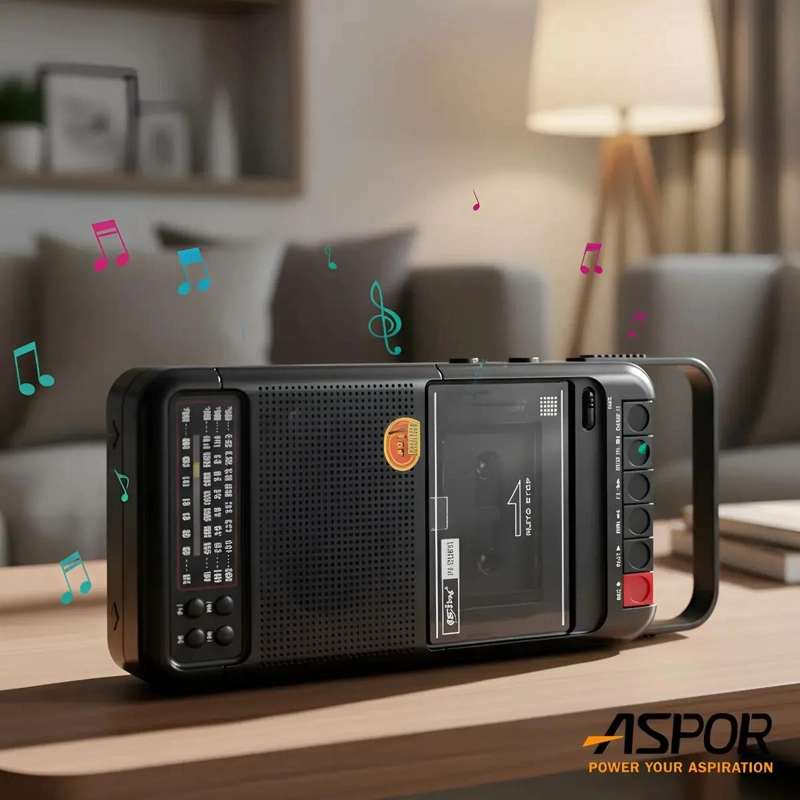 RADIO CASSETTE PORTATIL SOLAR BLUETOOTH USB RECARGABLE - 1