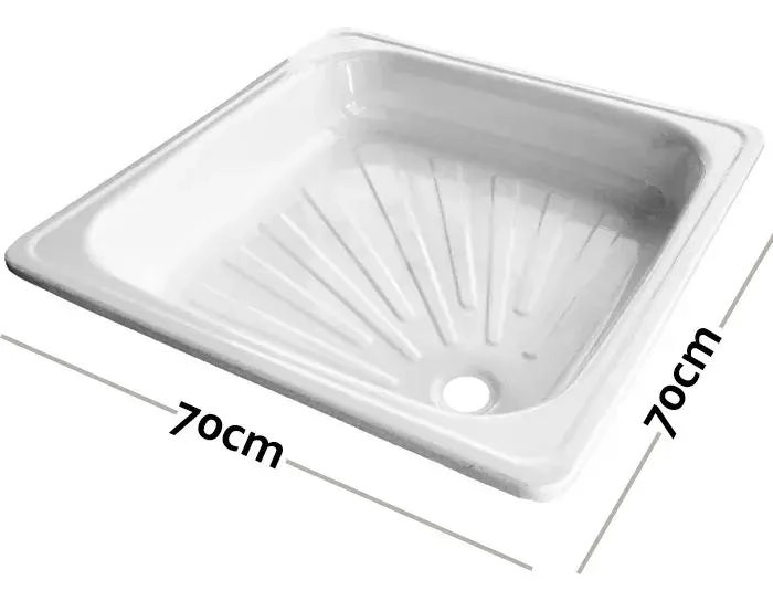 BASE PARA DUCHA ESMALTADA 70X70 CM - 4