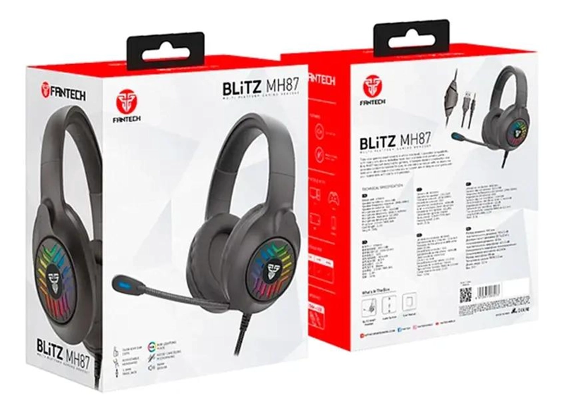 AUDIFONOS GAMER BLITZ MH87 RGB SAKURA PC CONSOLAS - 3