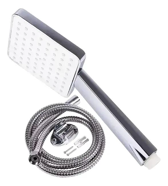 DUCHA DE BAÑO RECTANGULAR CON MANGUERA FLEXIBLE DE 1,5 M - 2