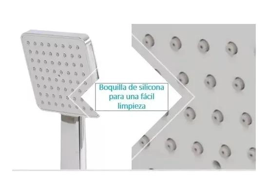 DUCHA DE BAÑO RECTANGULAR CON MANGUERA FLEXIBLE DE 1,5 M - 5