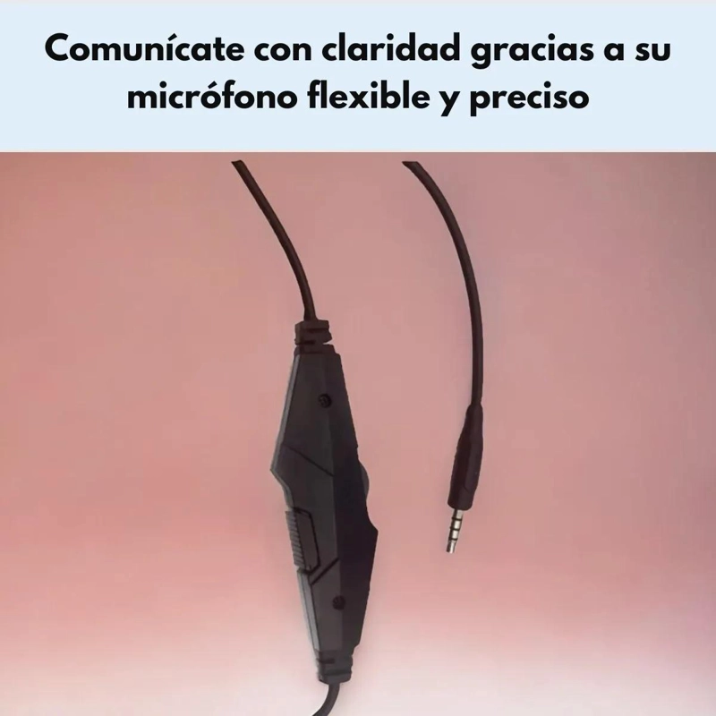 AUDIFONO GAMER CON MICROFONO LIGERO 47G - 3