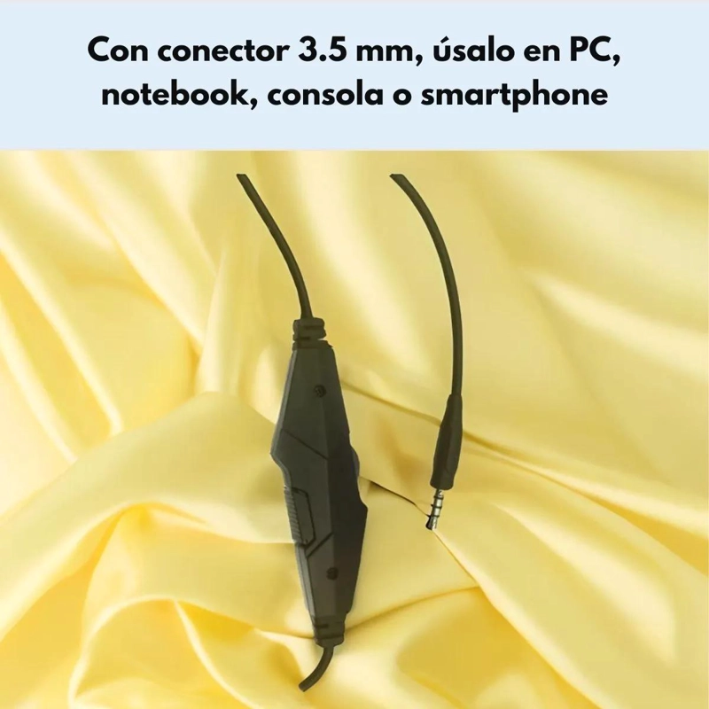 AUDIFONO GAMER CON MICROFONO LIGERO 47G - 5