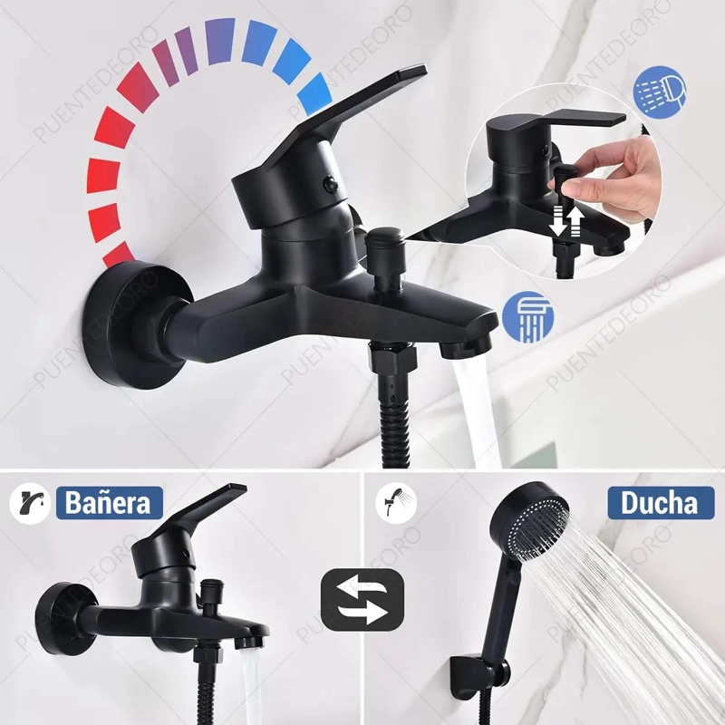 LLAVE DUCHA MONOMANDO ACERO CROMADO - 5