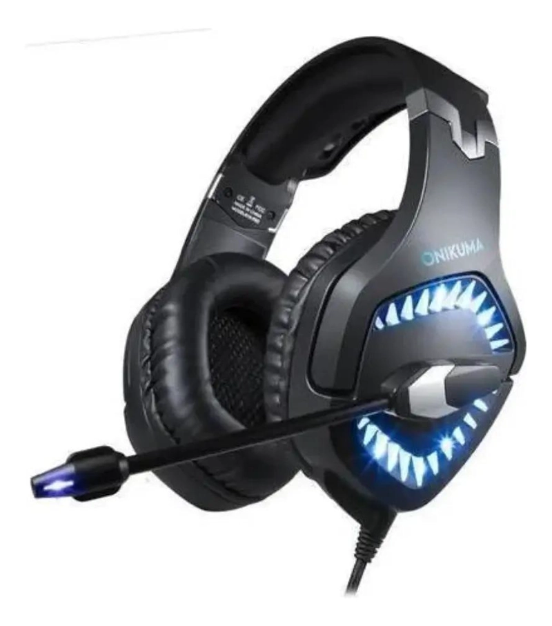 AUDIFONOS GAMER K1B PRO NEGRO AZUL PARA PC Y CONSOLAS - 3