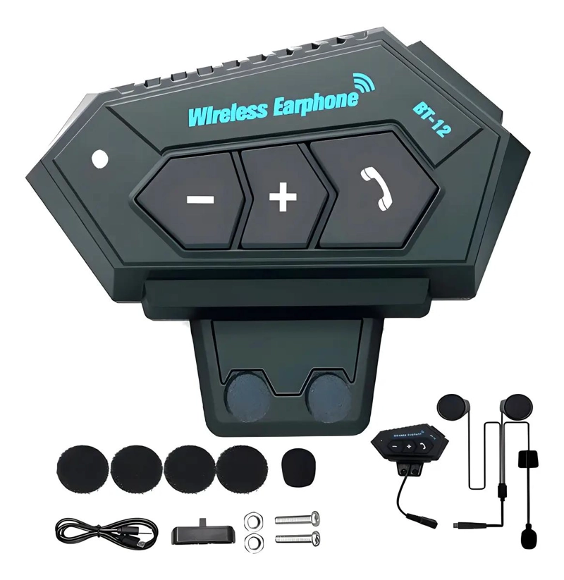 AURICULARES BLUETOOTH MANOS LIBRES PARA CASCO DE MOTO - 2