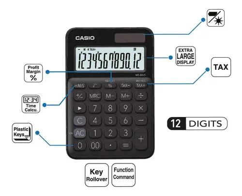 CALCULADORA DE ESCRITORIO 12 DIGITOS PANTALLA GRANDE - 5
