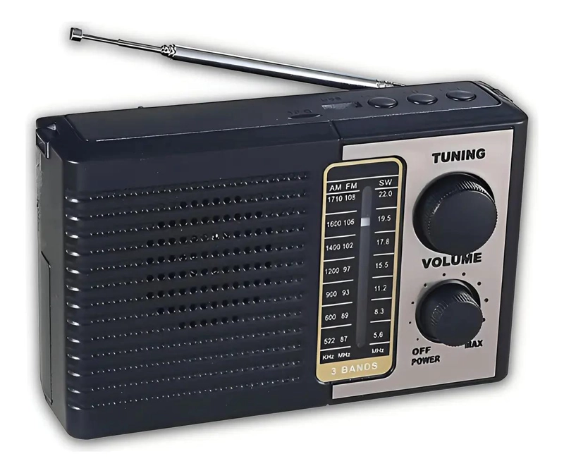 RADIO PORTATIL AM/FM/SW 5W CON LINTERNA RECARGABLE - 2
