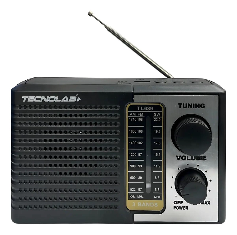 RADIO PORTATIL AM/FM/SW 5W CON LINTERNA RECARGABLE - 3