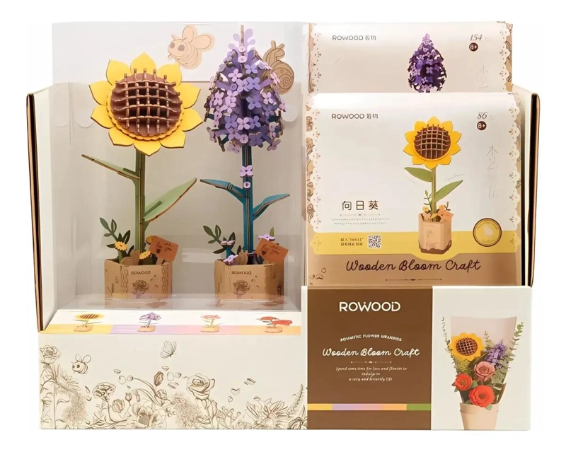 MINIATURA ARMABLE DE MADERA FLOR LILAC - 5