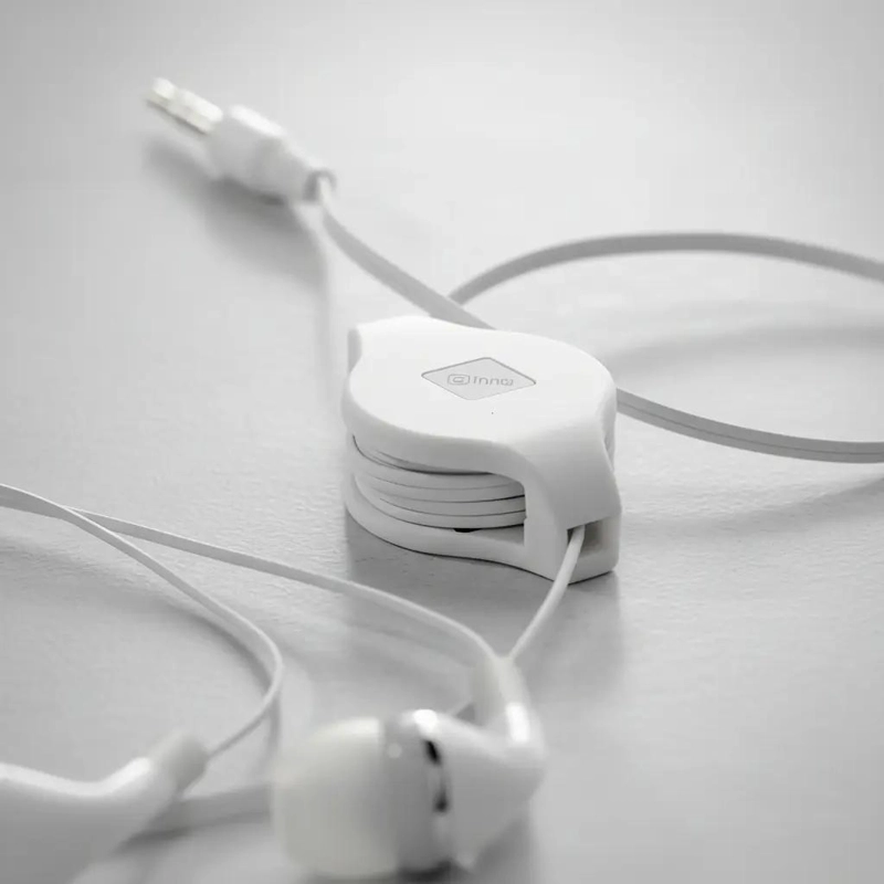 AURICULARES CLIP-EAR RETRACTILES BLANCO CON CABLE - 4