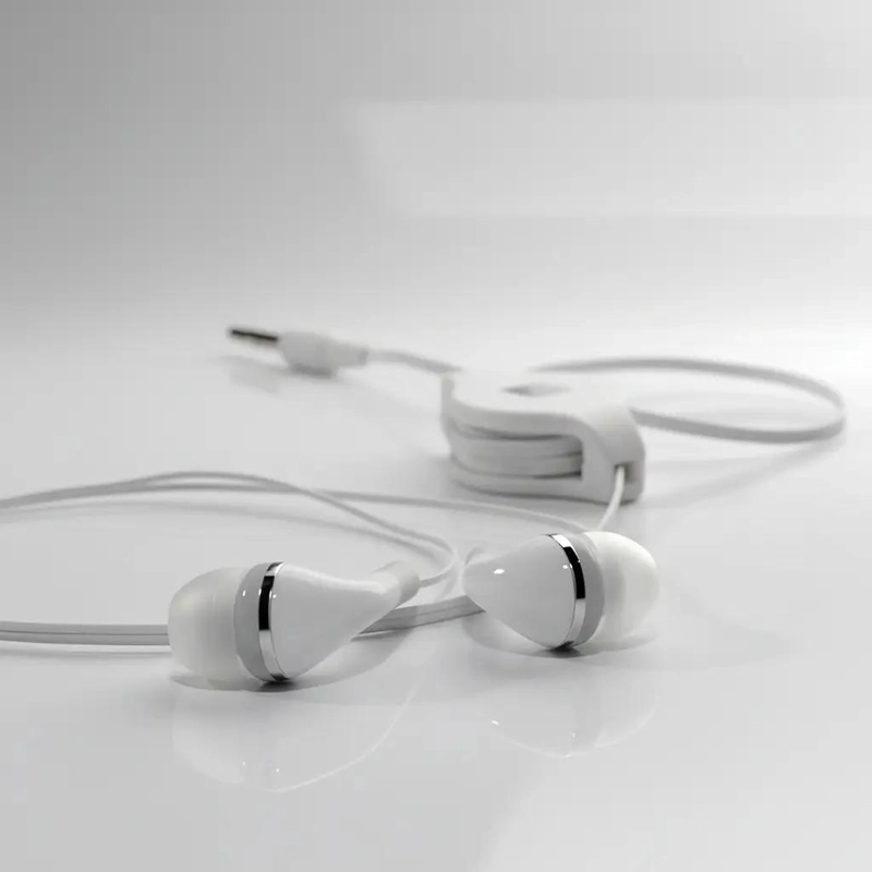 AURICULARES CLIP-EAR RETRACTILES BLANCO CON CABLE - 5