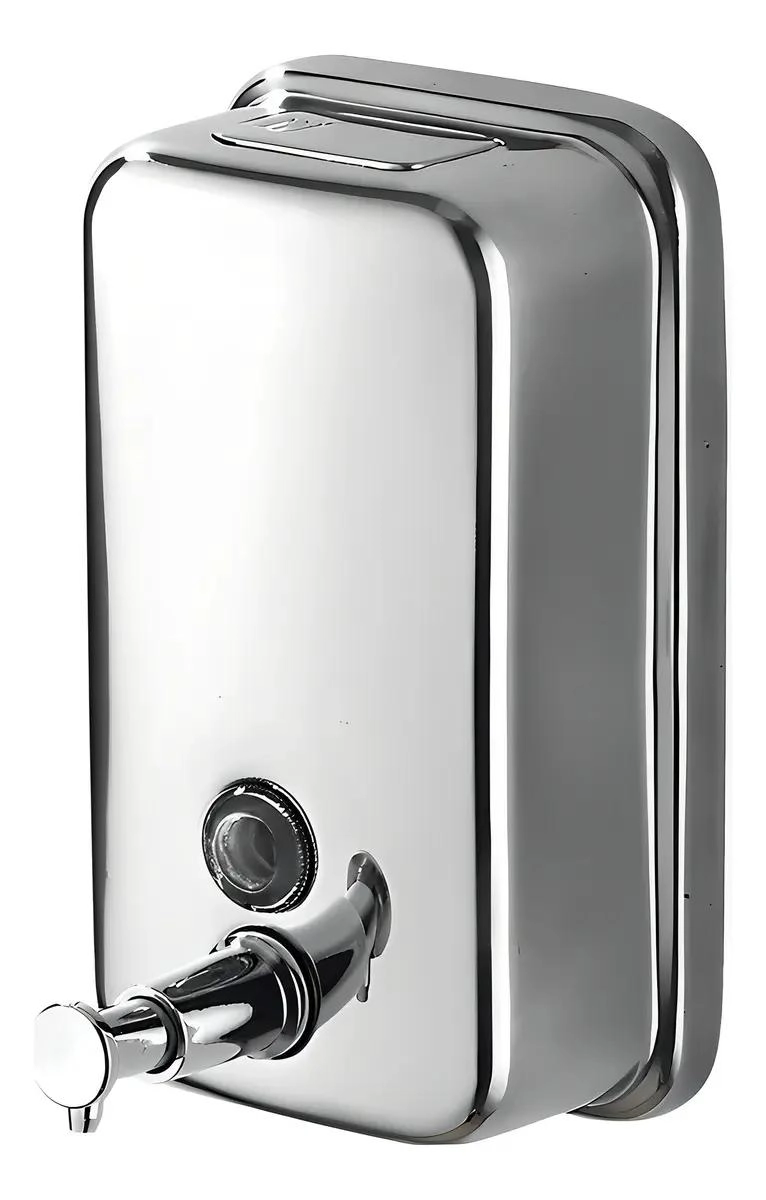 DISPENSADOR DE JABON ACERO INOXIDABLE 500 ML COLOR PLATA - 1