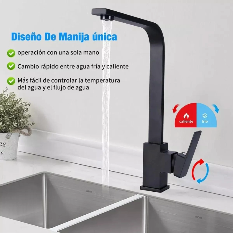LLAVE MONOMANDO LAVAPLATOS EXTENSIBLE NIQUEL - 2