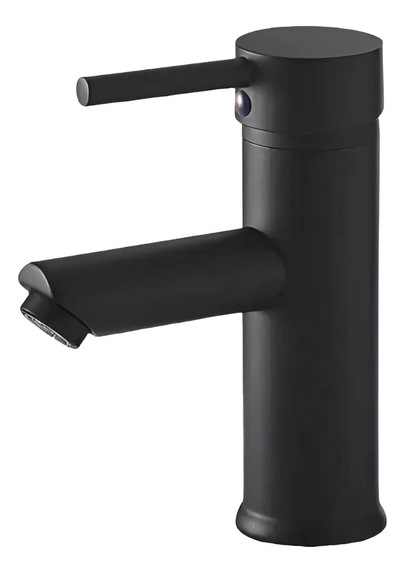 LLAVE MONOMANDO PARA LAVAMANOS NEGRO MATE - 1