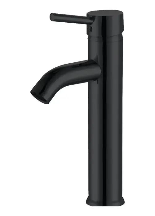 LLAVE MONOMANDO NEGRA ALTA PARA LAVAMANOS SOBREPONER - 1