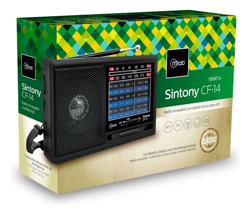 RADIO PORTATIL SINTONY CF-14 1980 AM/FM - 5