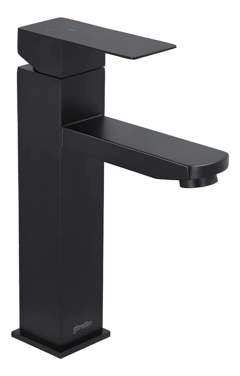 GRIFERIA MONOCONTROL PARA LAVAMANOS NEGRO MATE - 1