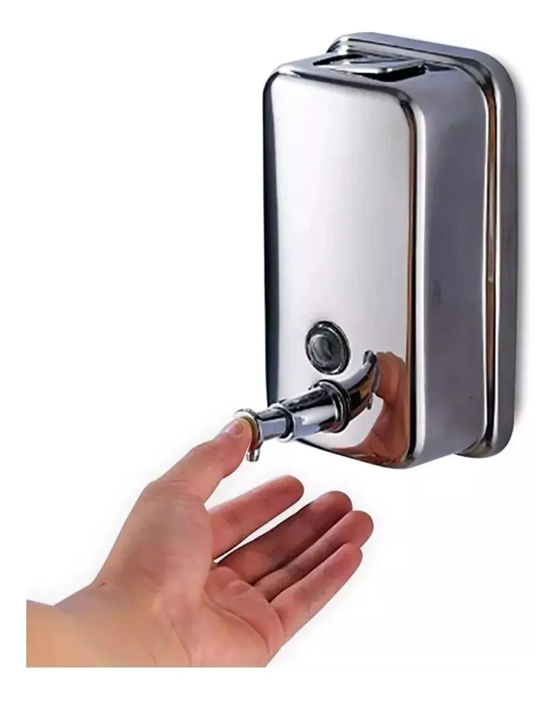 DISPENSADOR DE JABON DE ACERO INOXIDABLE 800 ML CROMADO - 2