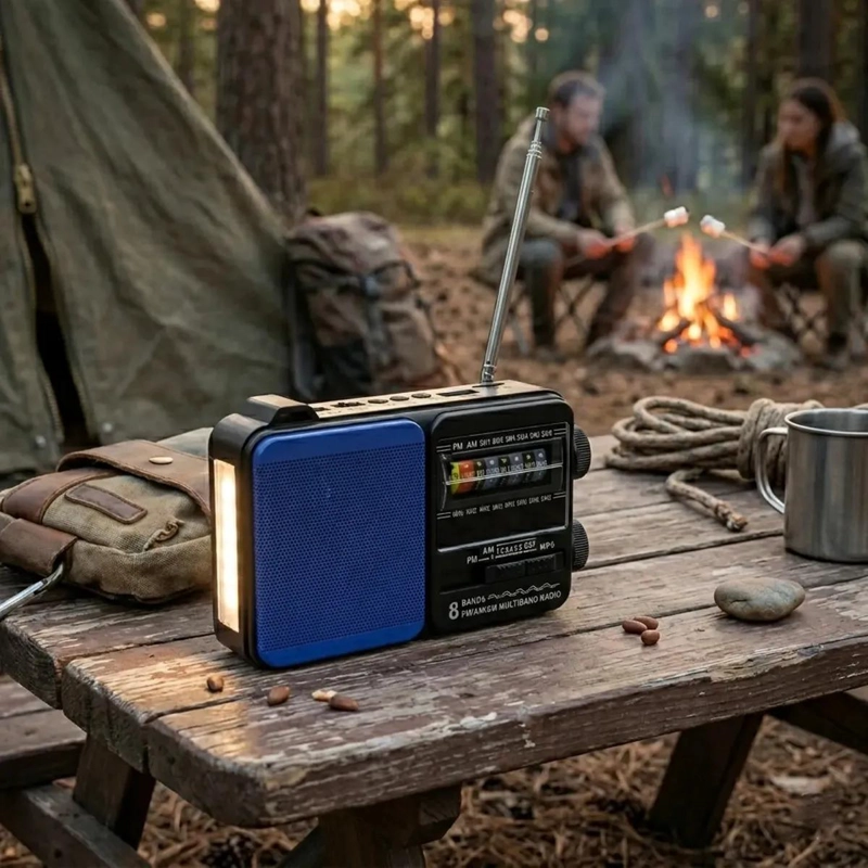 RADIO PORTATIL AM/FM/SW CON USB, TF Y LUZ LED SOLAR - 5