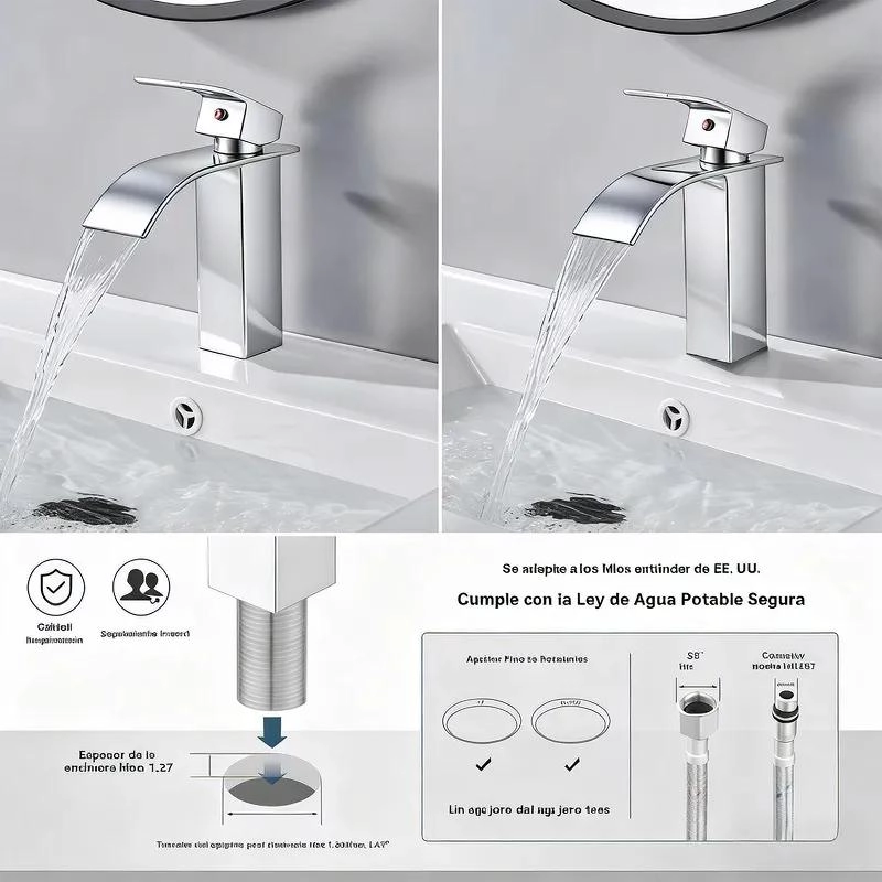GRIFO MONOCOMANDO SOLO FRIO ACERO INOXIDABLE NEGRO - 2